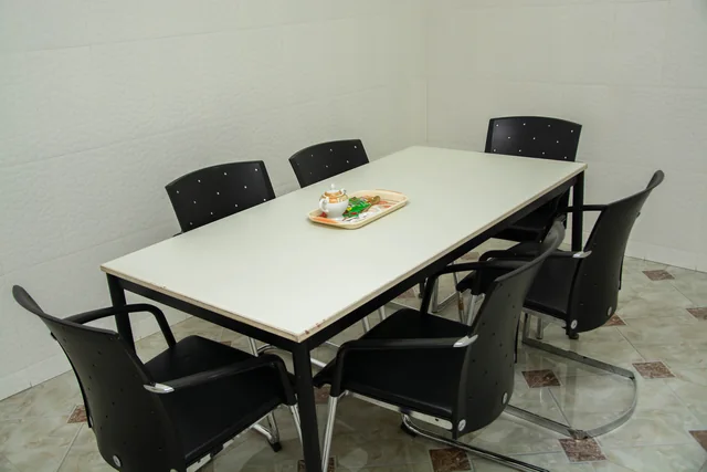Guest dining and seating area